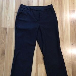 Talbots Classic Wool Trousers Pants Navy Blue Size 2 Petite Womens